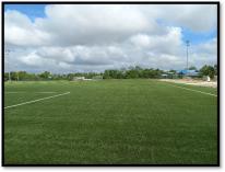 Terrain de football en gazon synthtique et piste d'athltisme  DJAKATA (Guyane)